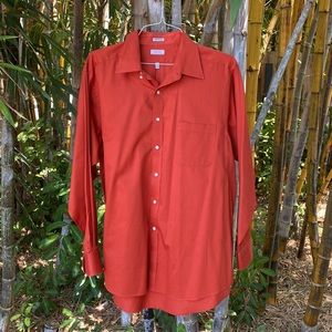 Men’s Izod Reg Fit Men’s Long Sleeve 17.5” 34/35 shirt Burnt Orange